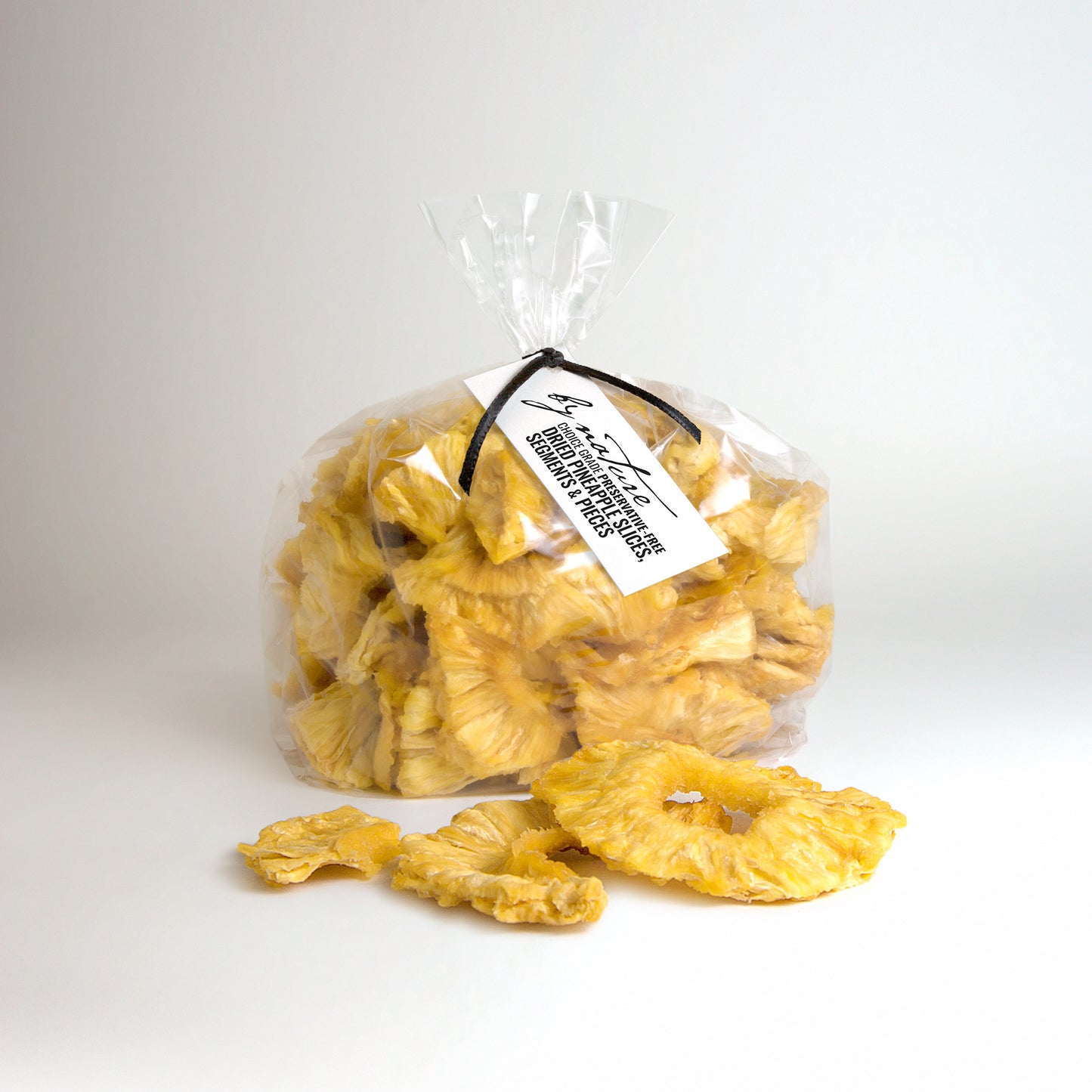 BY NATURE Dried Pineapple Pieces, 500g - preservative-free.