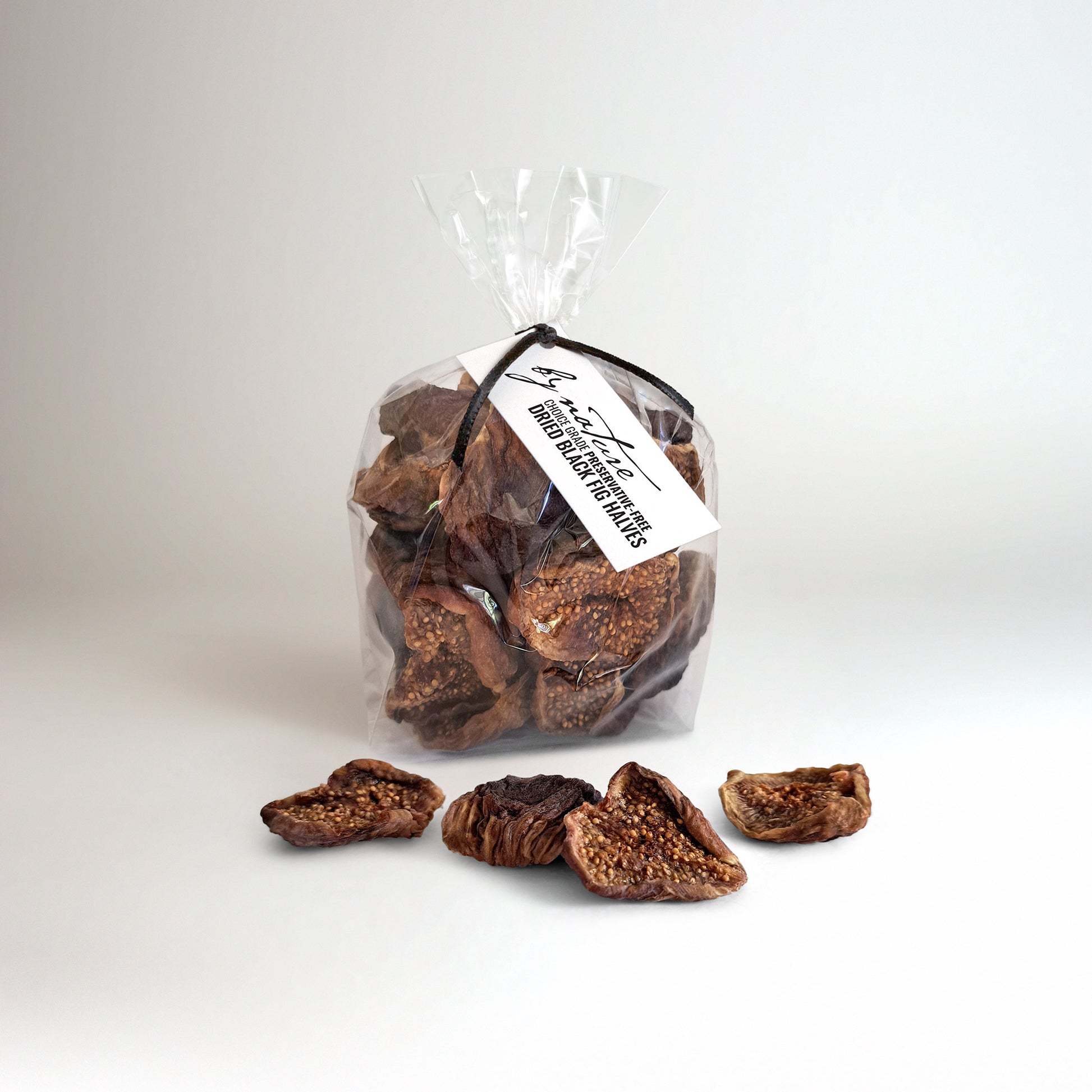 BY NATURE Dried Black Fig Halves with skin, 150g - preservative-free.