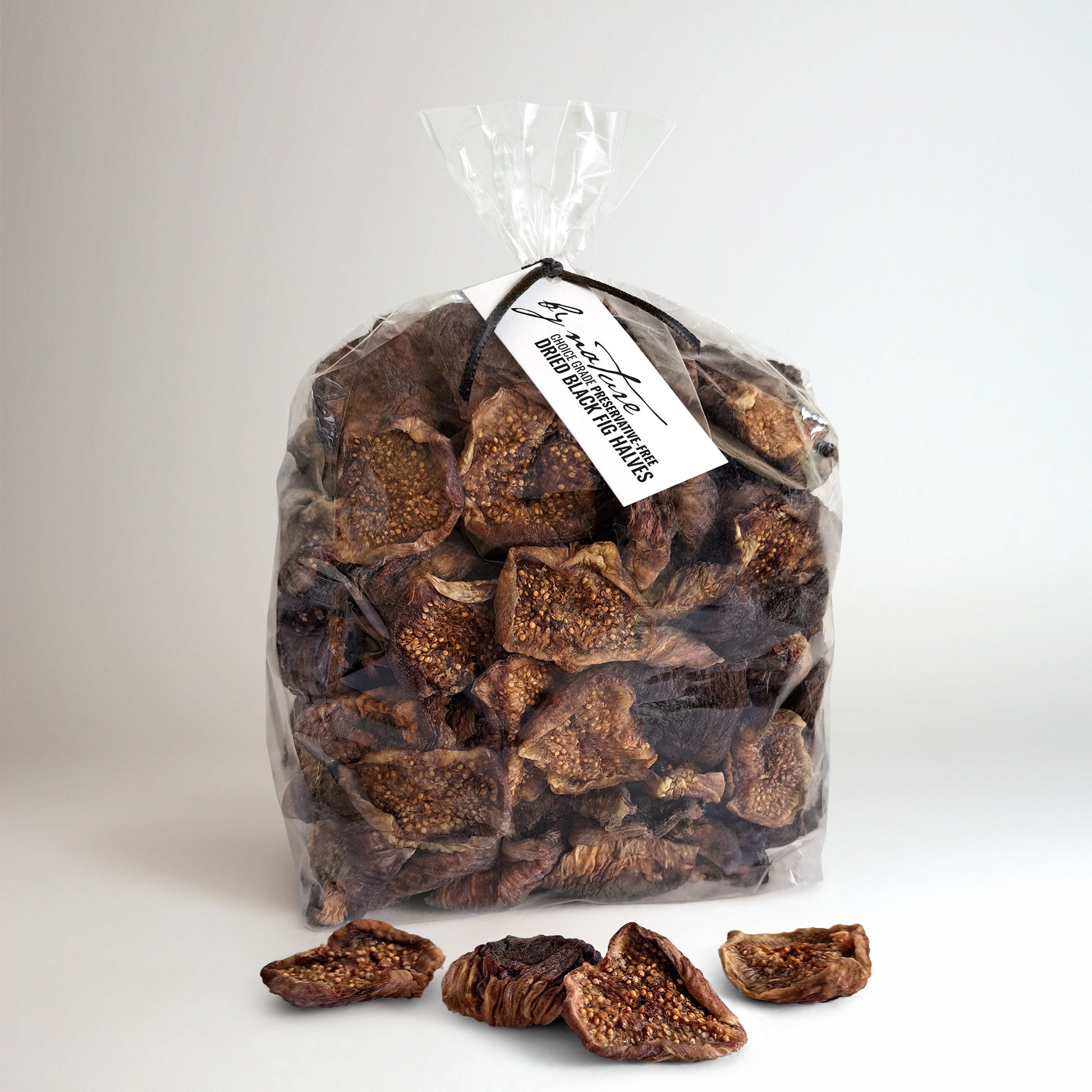 BY NATURE Dried Black Fig Halves with skin, 1kg - preservative-free.