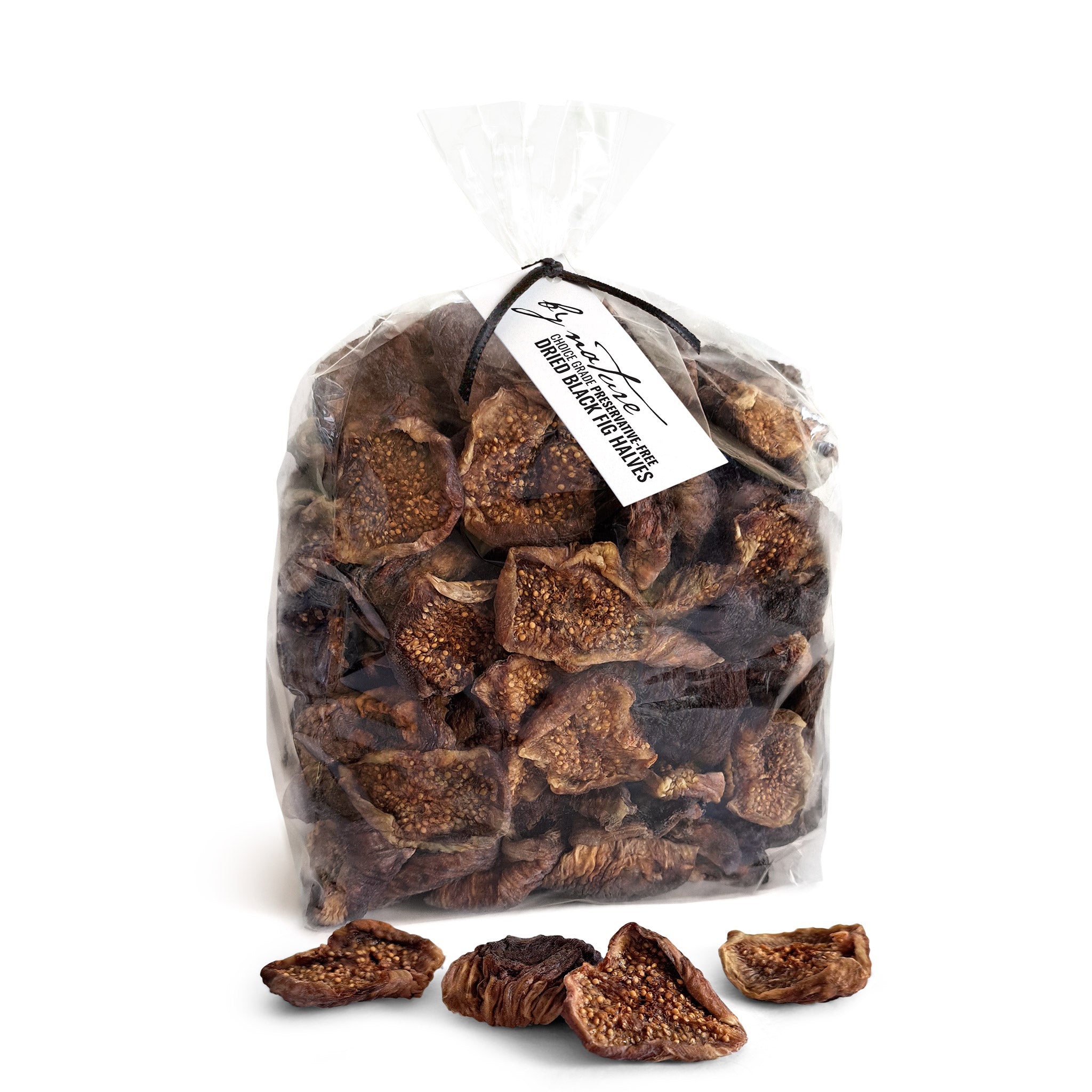 BY NATURE Dried Black Fig Halves with skin, 1kg - preservative-free.