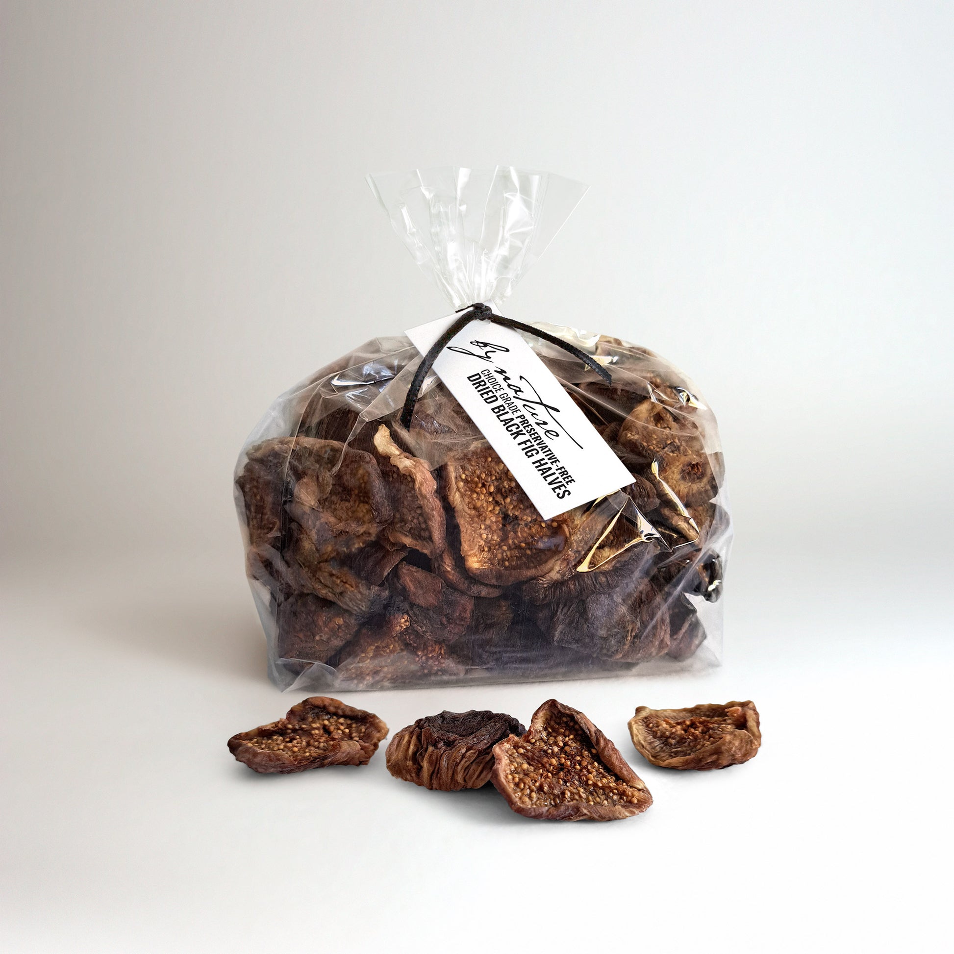 BY NATURE Dried Black Fig Halves with skin, 500g - preservative-free.