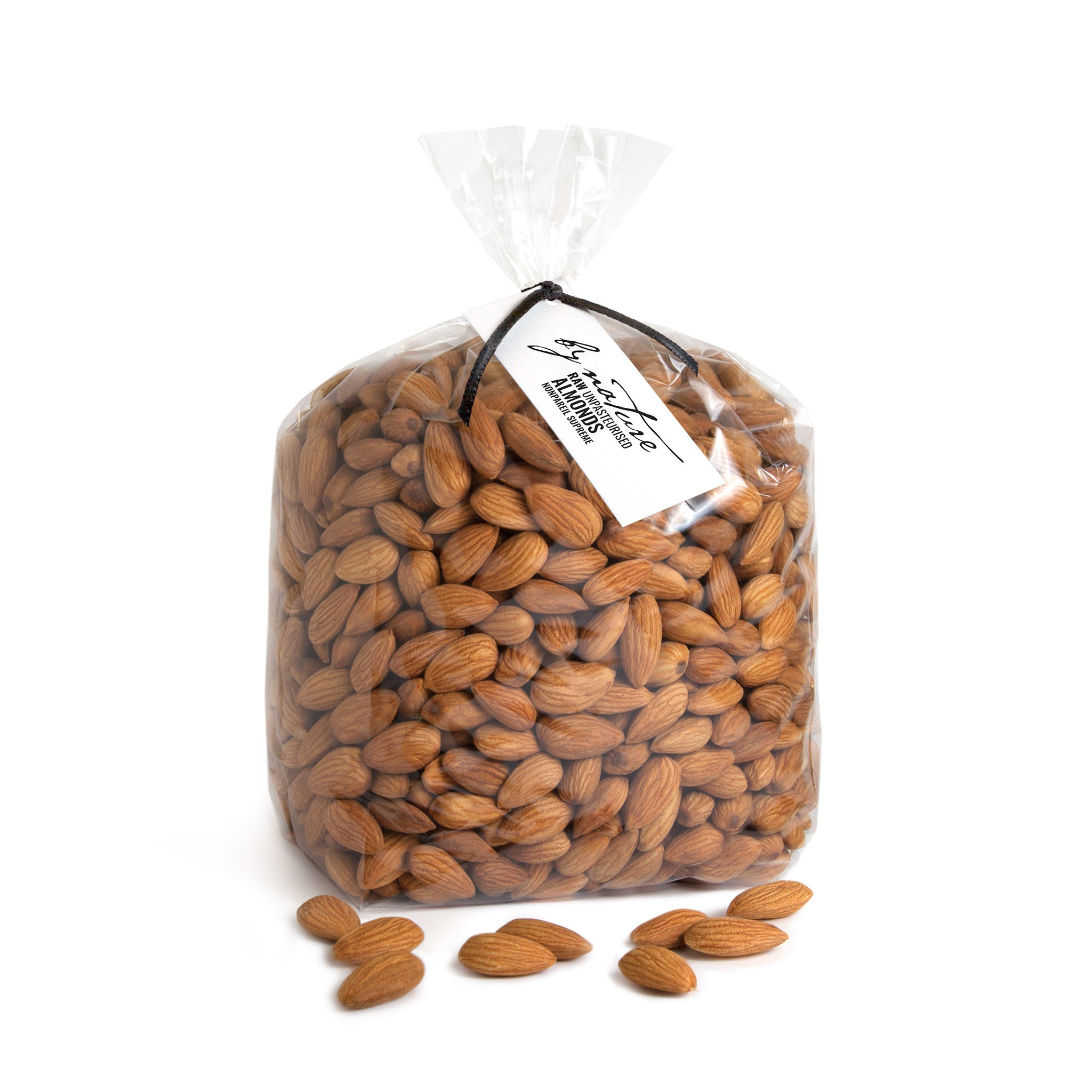 BY NATURE Almonds, 1kg - Nonpareil Supreme variety, raw, unpasteurised.