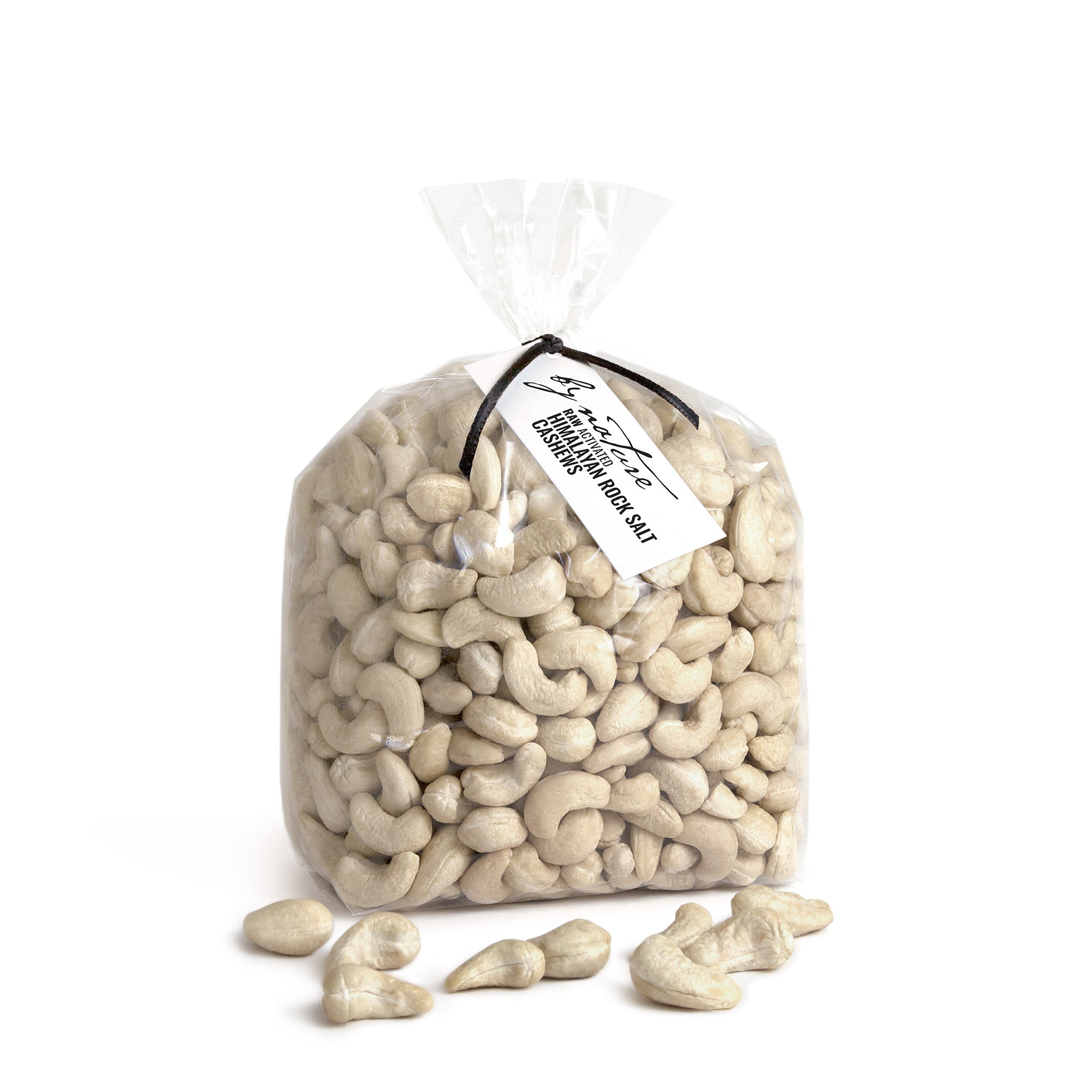 BY NATURE Himalayan Rock Salt Cashews, 1kg - raw, activated, dried not roasted.