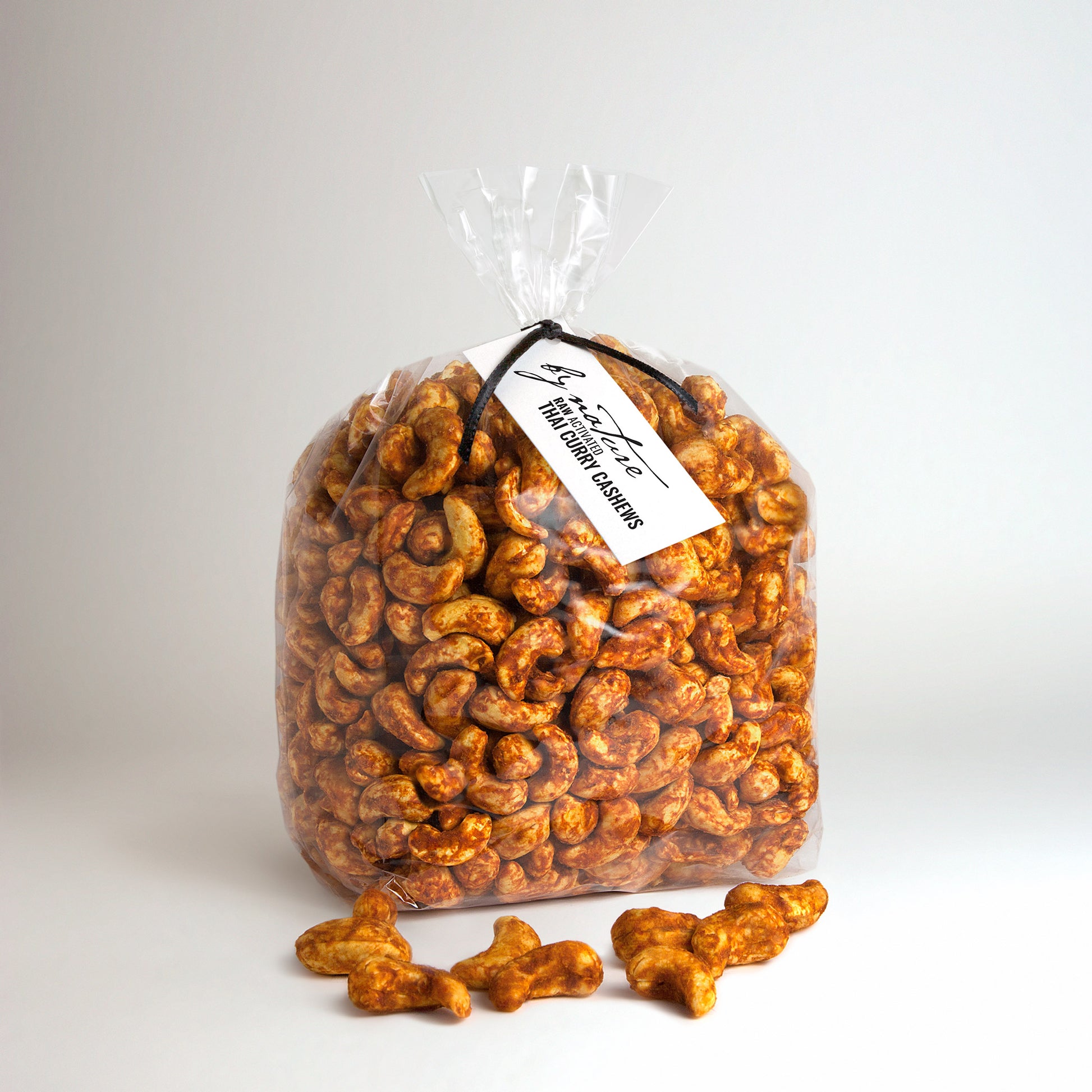 BY NATURE Thai Red Curry Cashews, 1kg - raw, activated, dried not roasted.