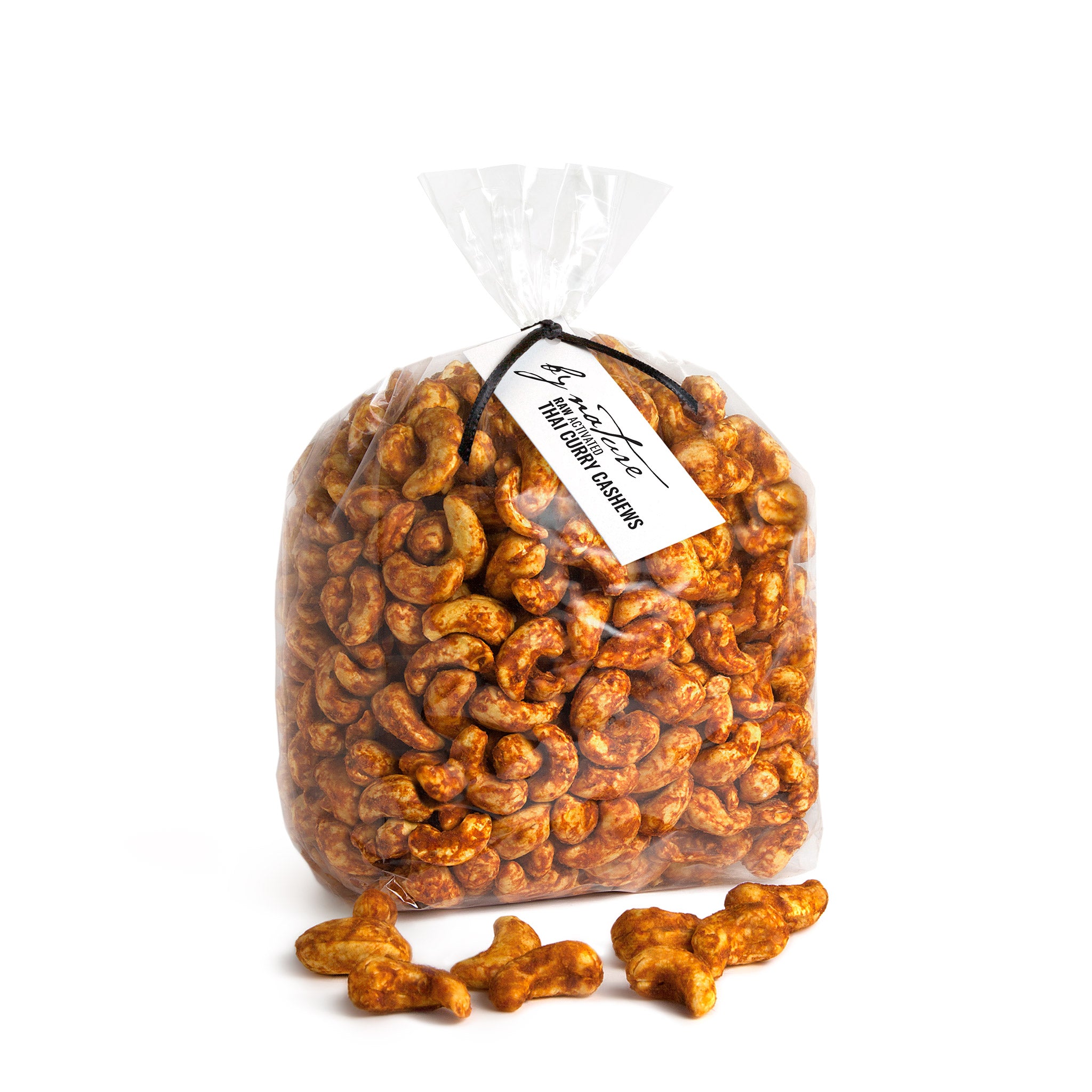 BY NATURE Thai Red Curry Cashews, 1kg - raw, activated, dried not roasted.