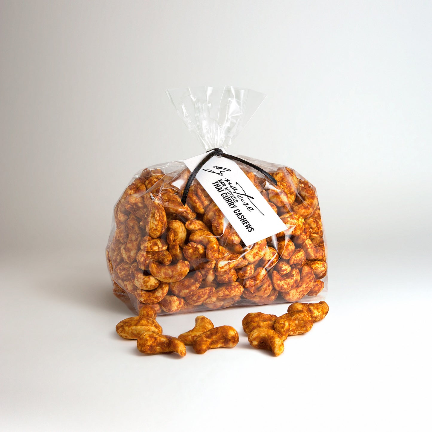 BY NATURE Thai Red Curry Cashews, 500g - raw, activated, dried not roasted.