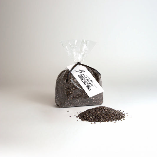 BY NATURE Black Chia Seeds, 150g - raw, certified organic at source.