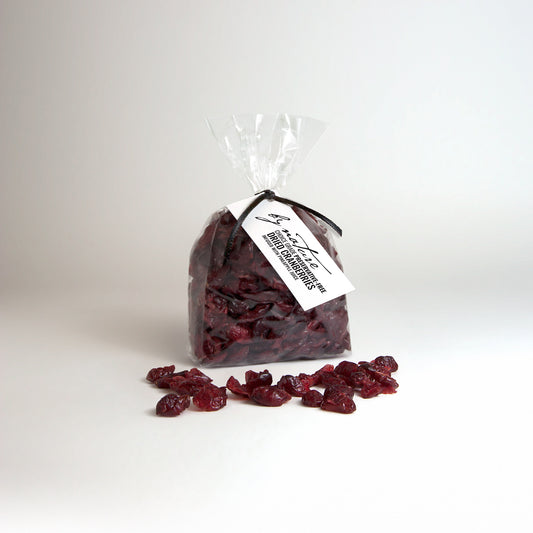 BY NATURE Dried Cranberries, 150g - pineapple juice infused, preservative-free.