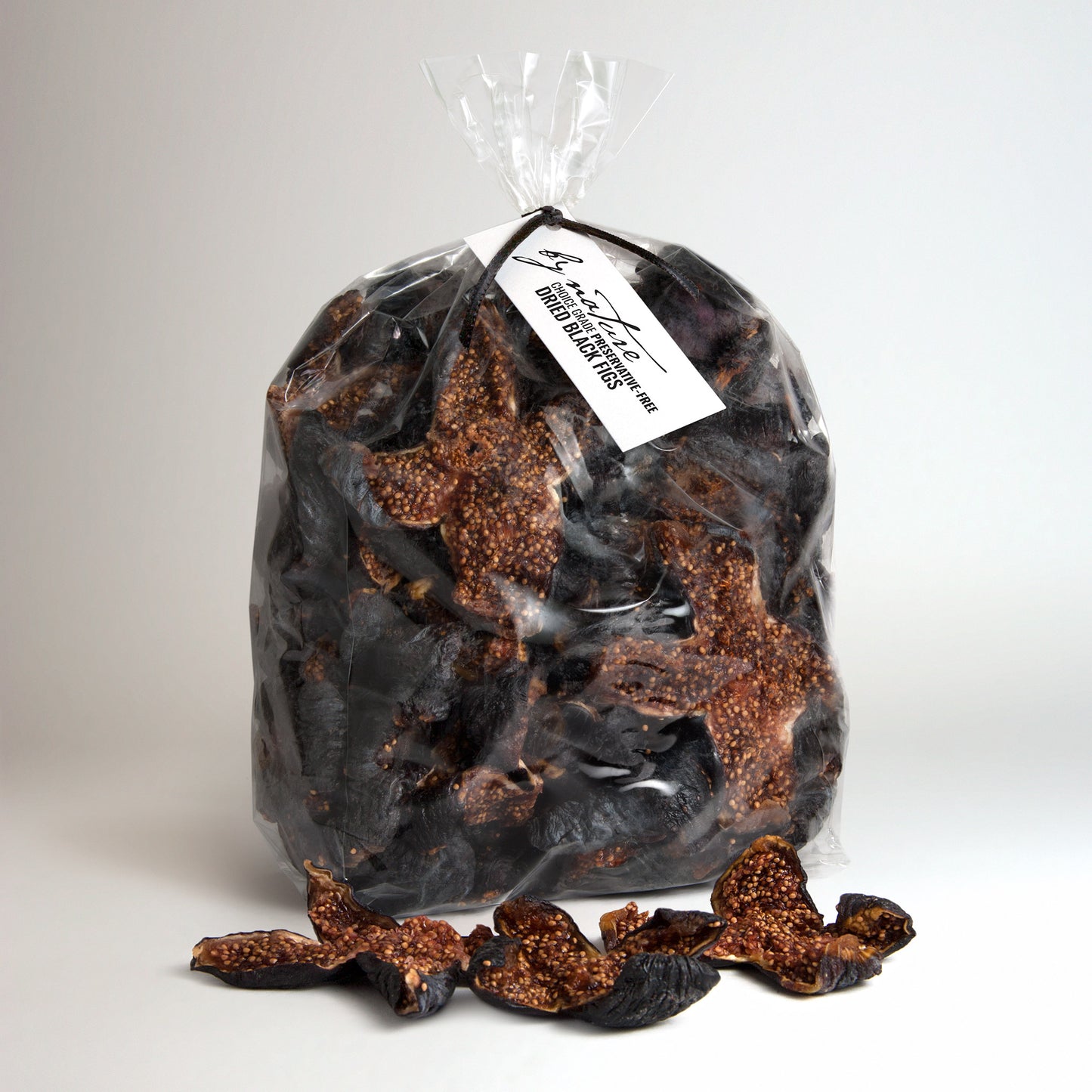 BY NATURE Dried Black Figs with skin, 1kg - preservative-free.