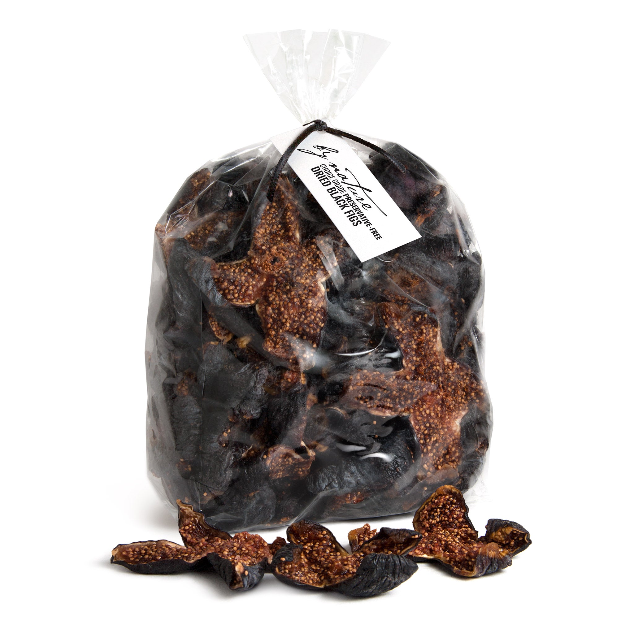 BY NATURE Dried Black Figs with skin, 1kg - preservative-free.
