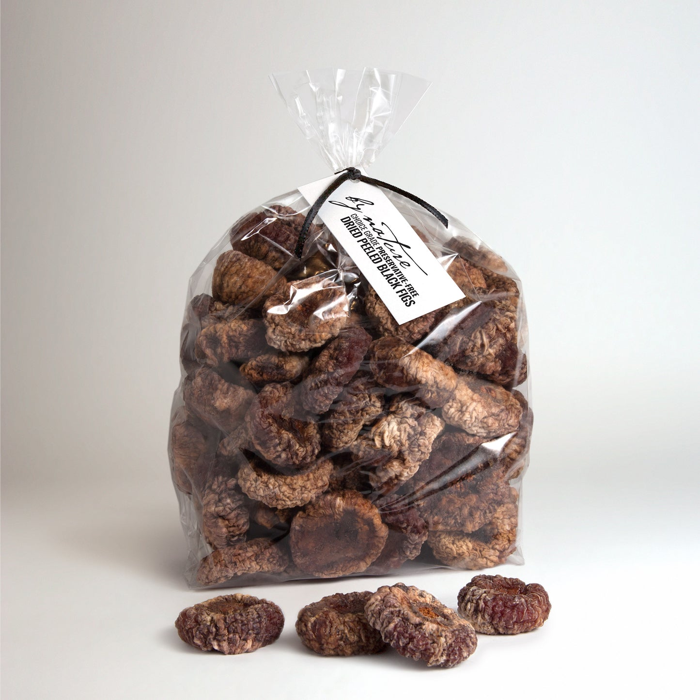 BY NATURE Dried Black Figs, 1kg - peeled, preservative-free.