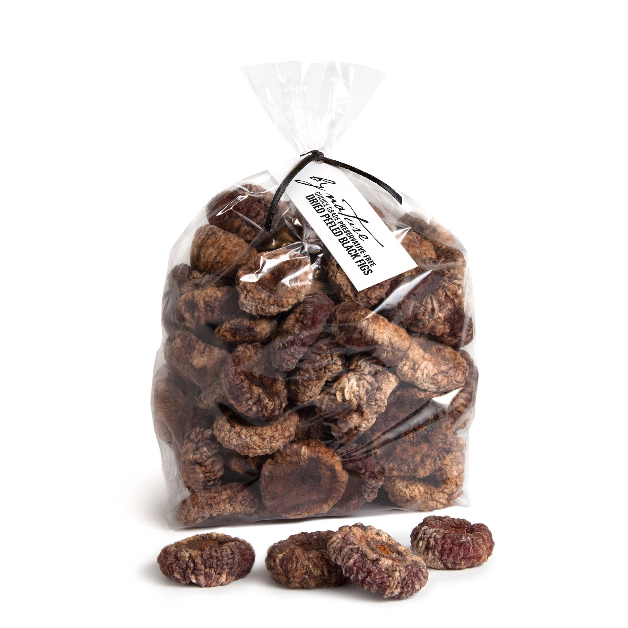 BY NATURE Dried Black Figs, 1kg - peeled, preservative-free.
