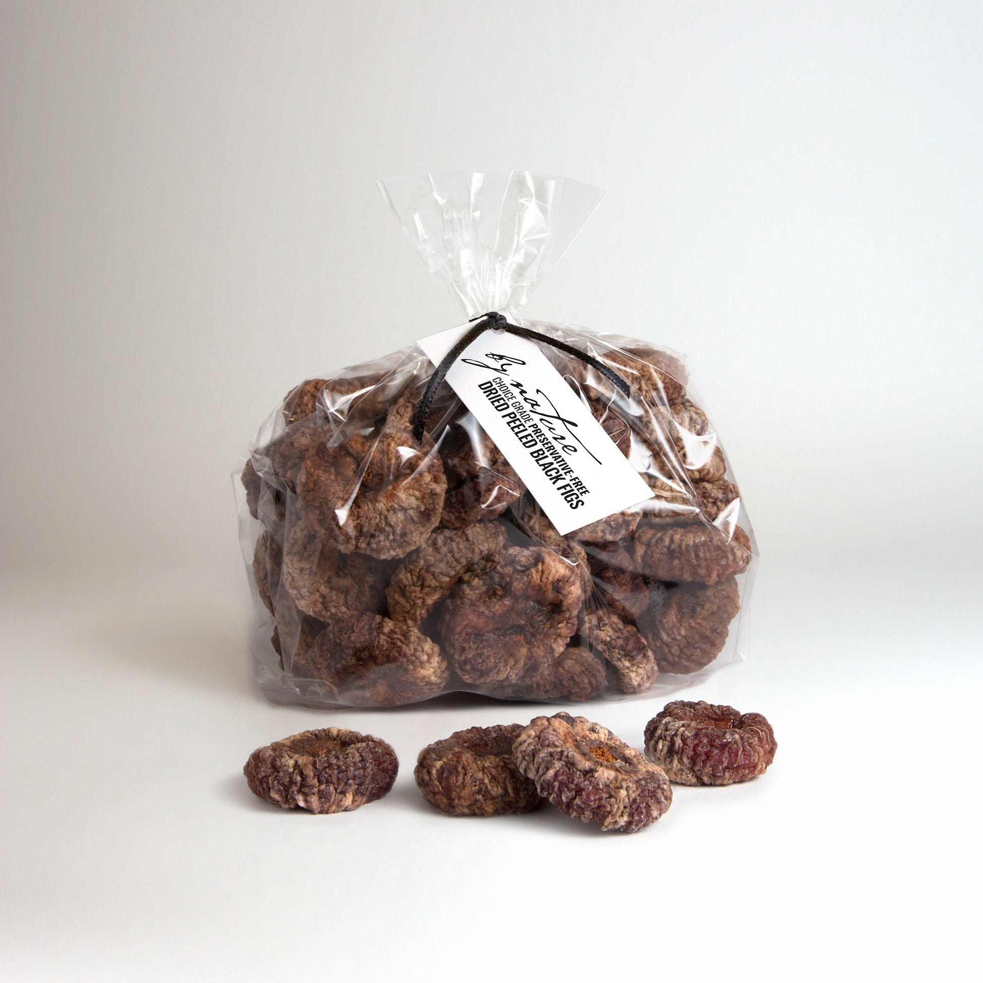 BY NATURE Dried Black Figs, 500g - peeled, preservative-free.