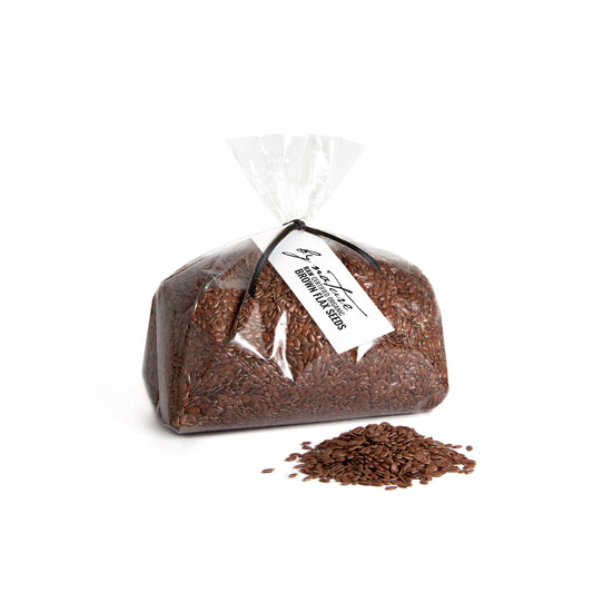 BY NATURE Brown Flax Seeds, 500g - raw, certified organic at source.