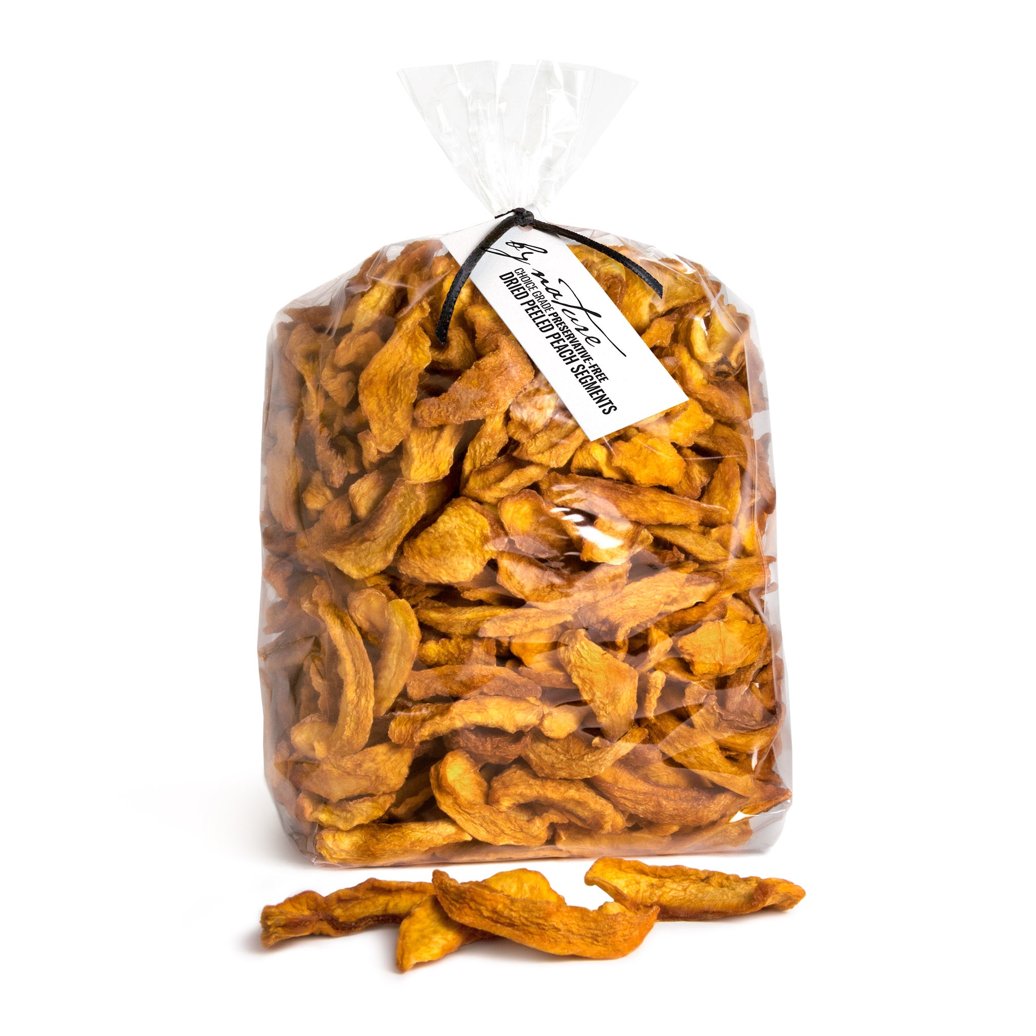 BY NATURE Dried Peach Segments, 1kg - peeled, preservative-free.