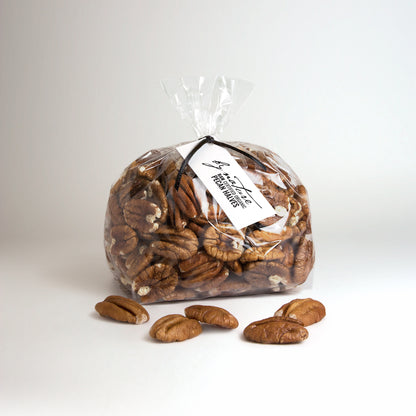 BY NATURE Pecan Halves, 500g - raw, certified organic at source.