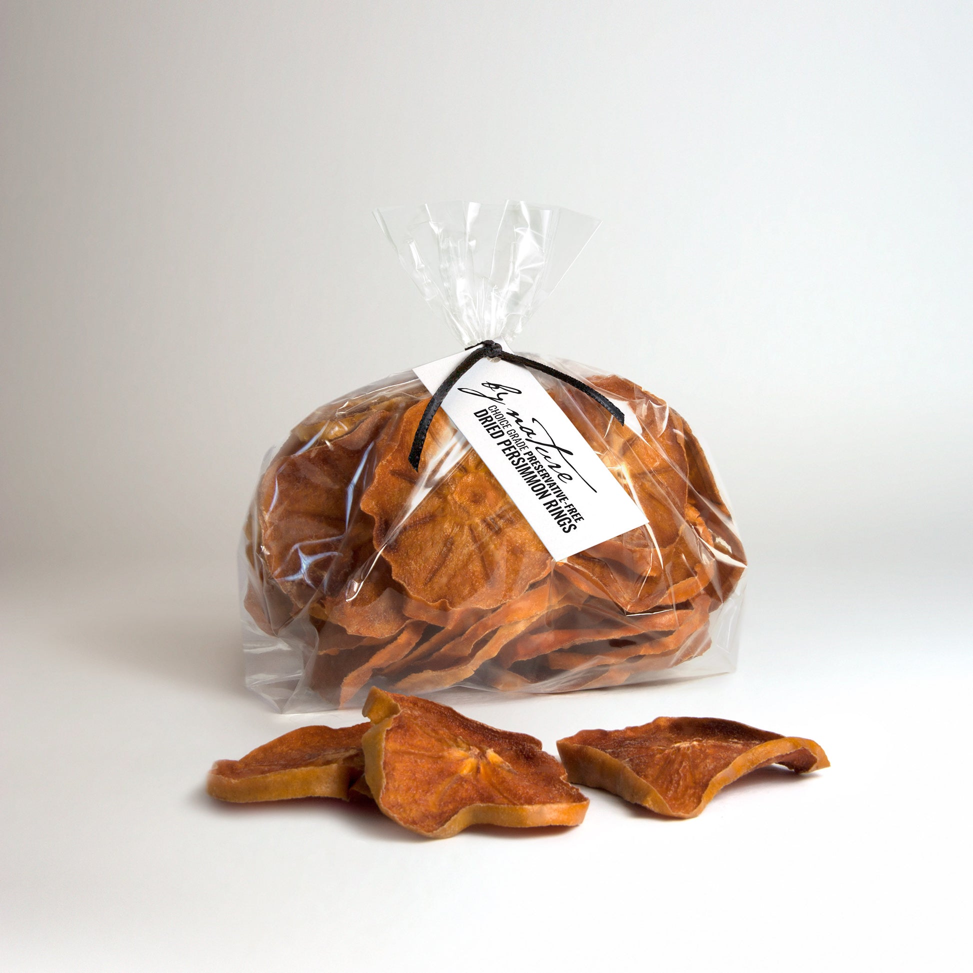 BY NATURE Dried Persimmon Rings, 250g - preservative-free.