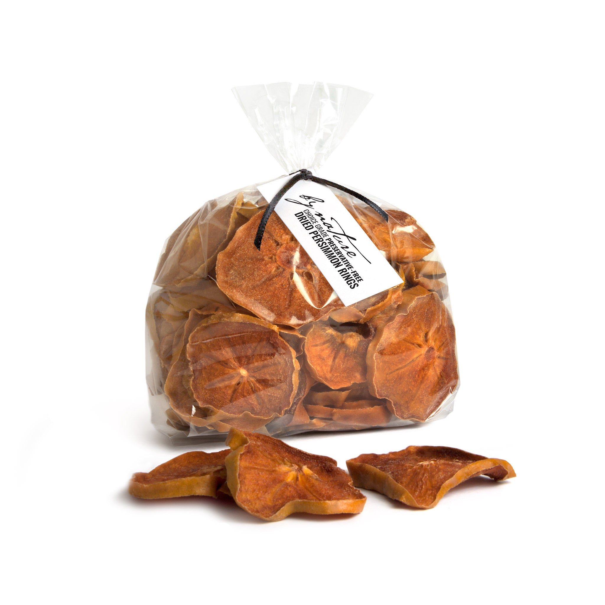 BY NATURE Dried Persimmon Rings, 500g - preservative-free.