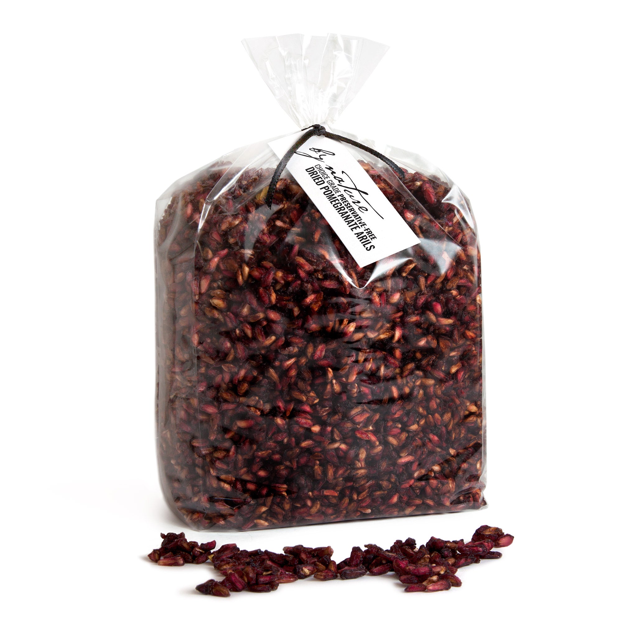 BY NATURE Dried Pomegranate Arils, 1kg - preservative-free.
