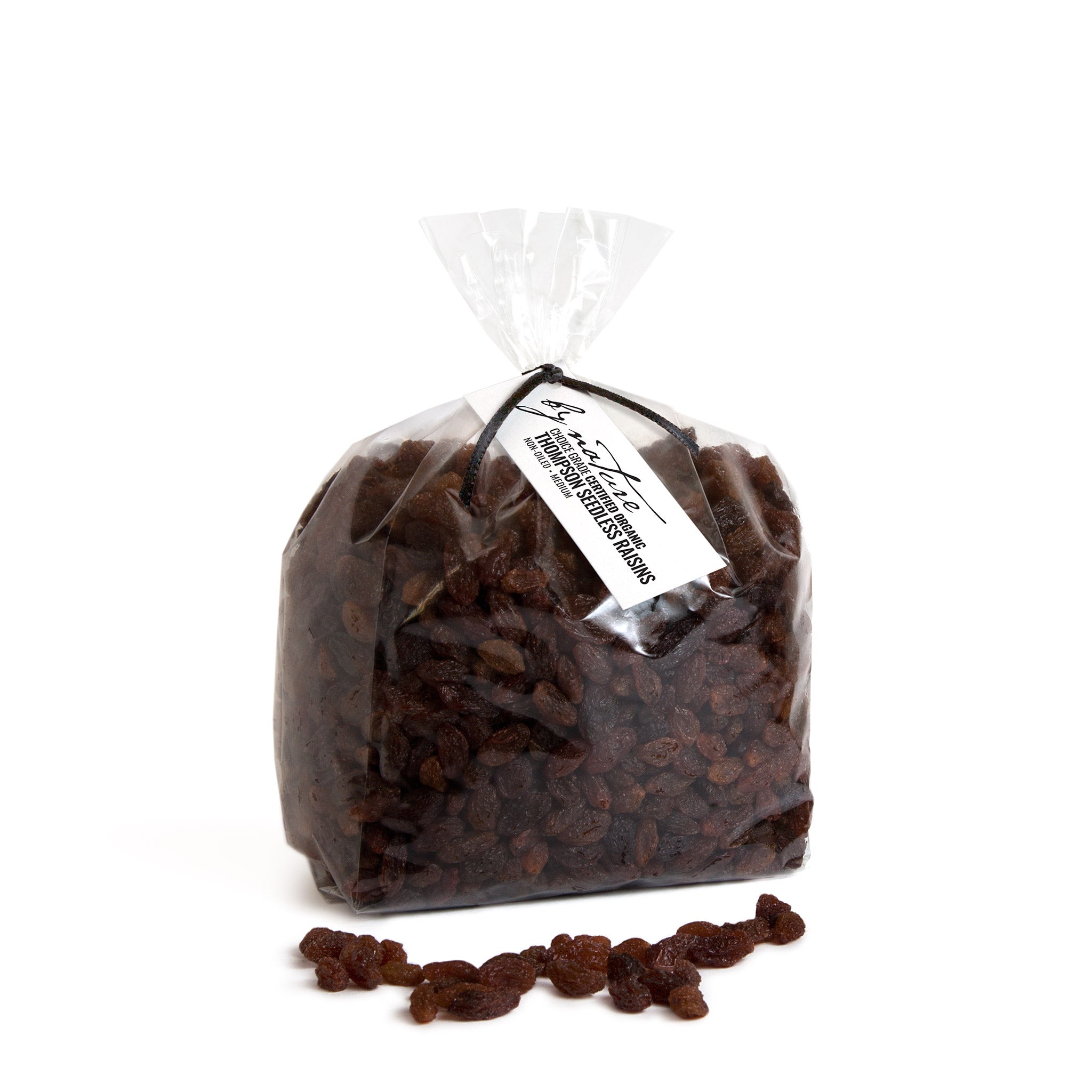 BY NATURE Thompson Seedless Raisins, 1kg - non-oiled, certified organic at source, preservative-free.