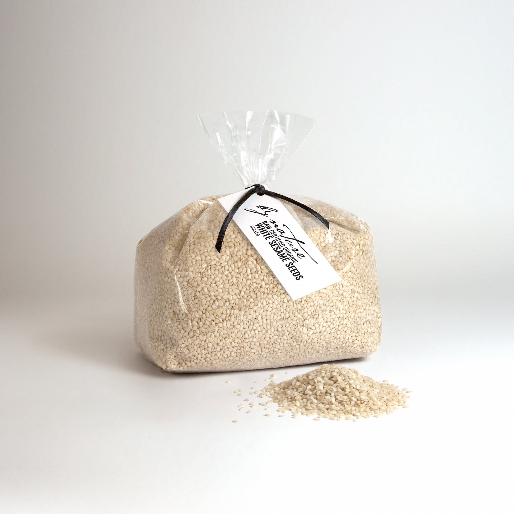 BY NATURE Sesame Seeds, 500g - hulled, raw, certified organic at source.