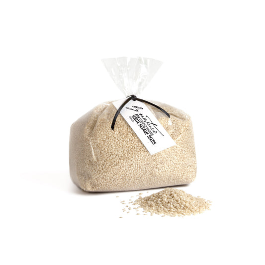 BY NATURE Sesame Seeds, 500g - hulled, raw, certified organic at source.