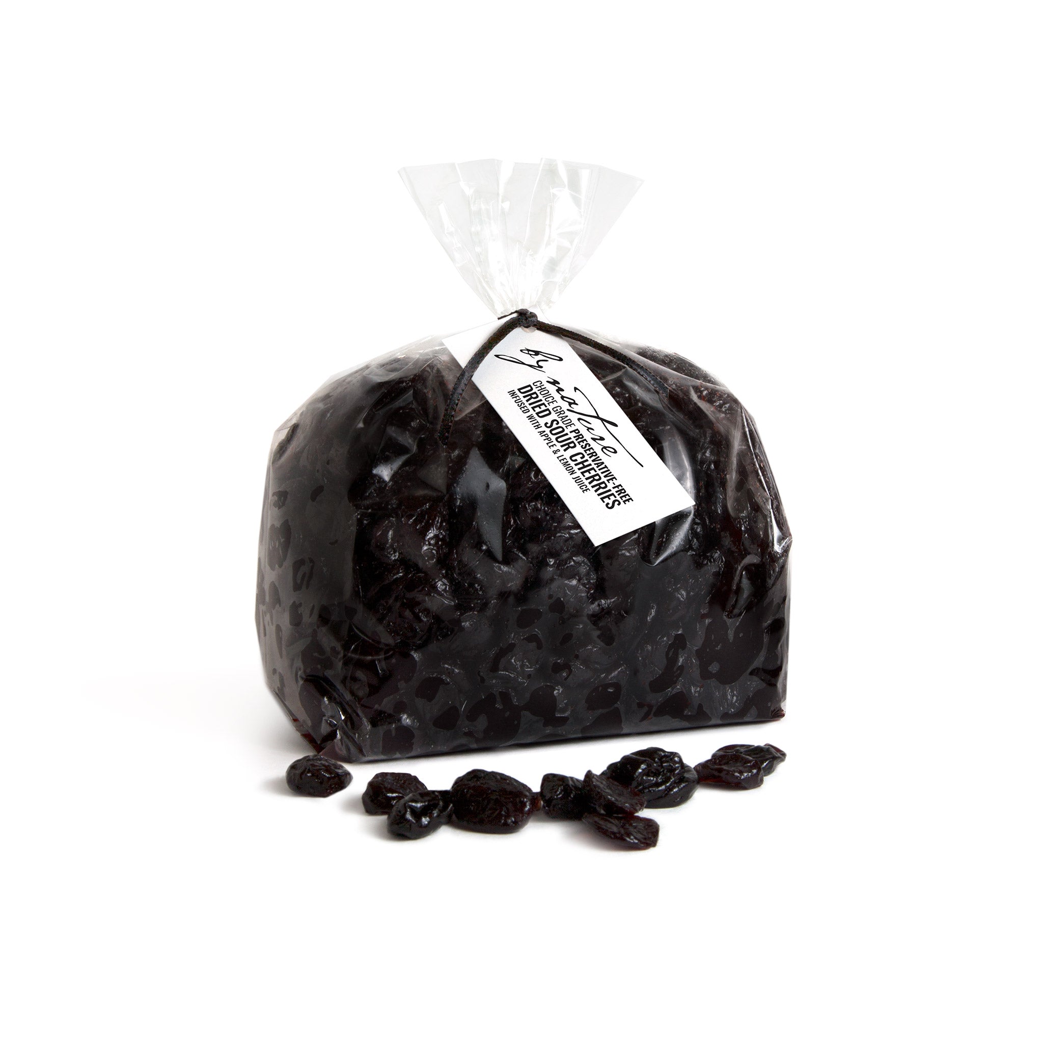 BY NATURE Dried Sour Cherries, 1kg - apple juice infused, preservative-free.