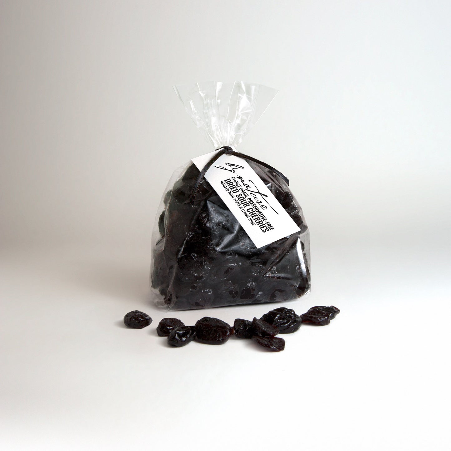 BY NATURE Dried Sour Cherries, 200g - apple juice infused, preservative-free.