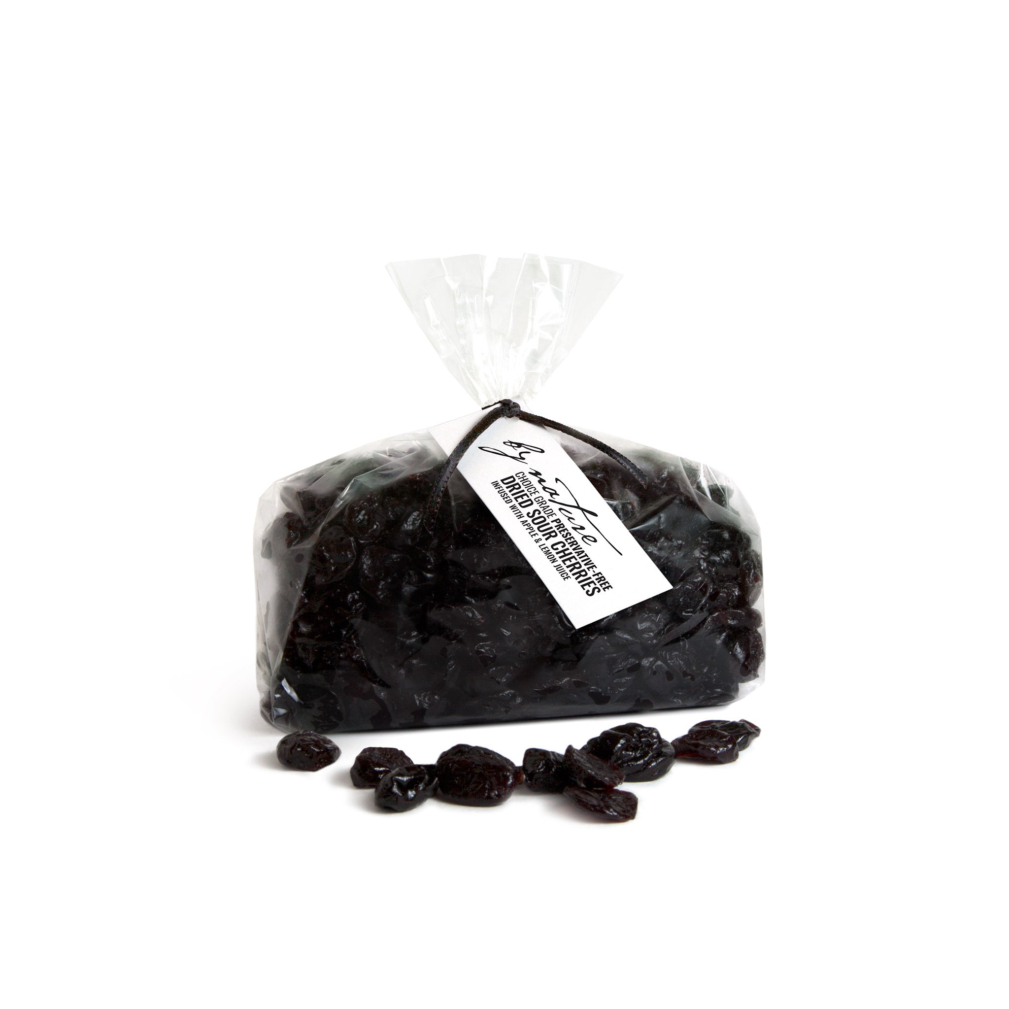 BY NATURE Dried Sour Cherries, 500g - apple juice infused, preservative-free.