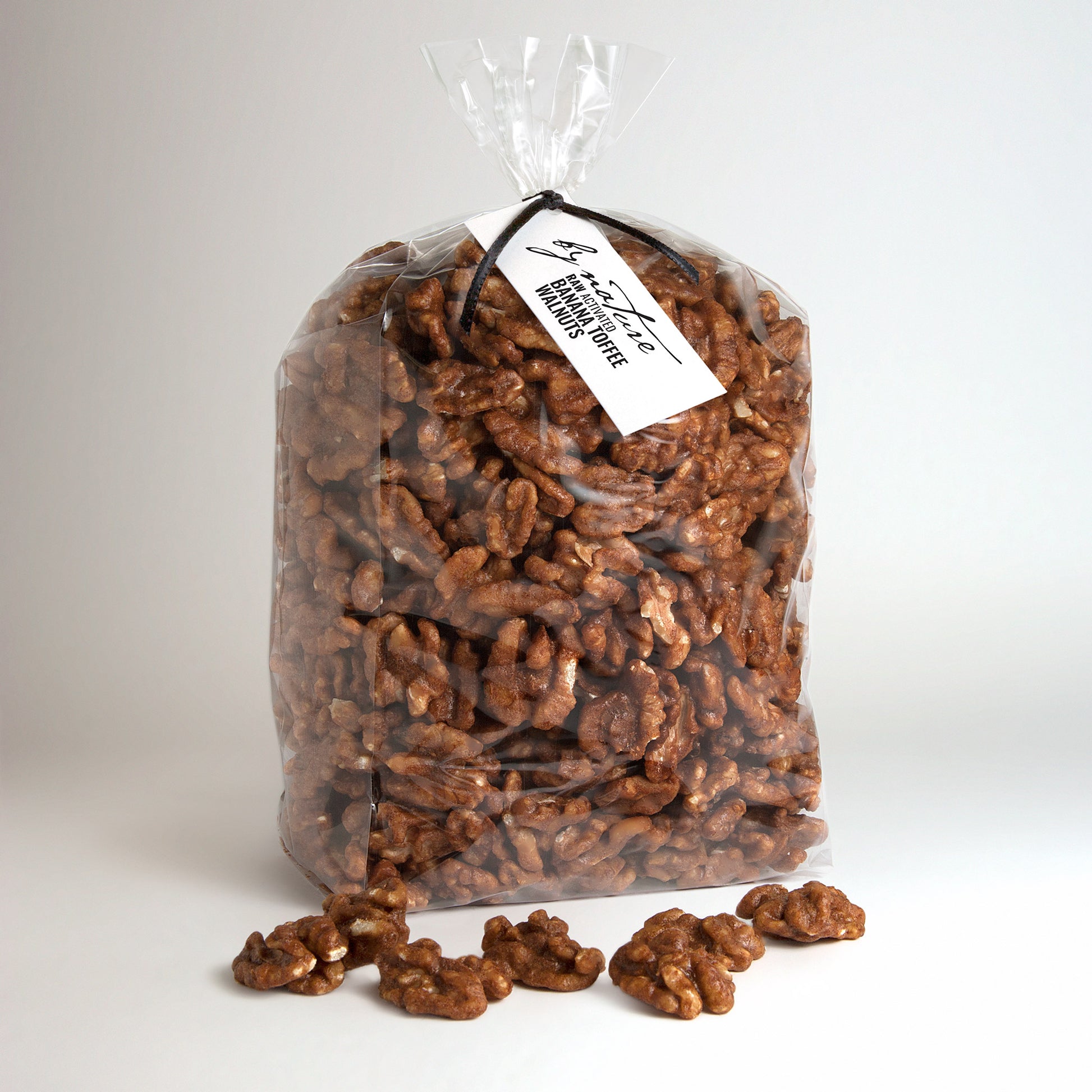 BY NATURE Banana Toffee Walnuts, 1kg - raw, activated, dried not roasted.