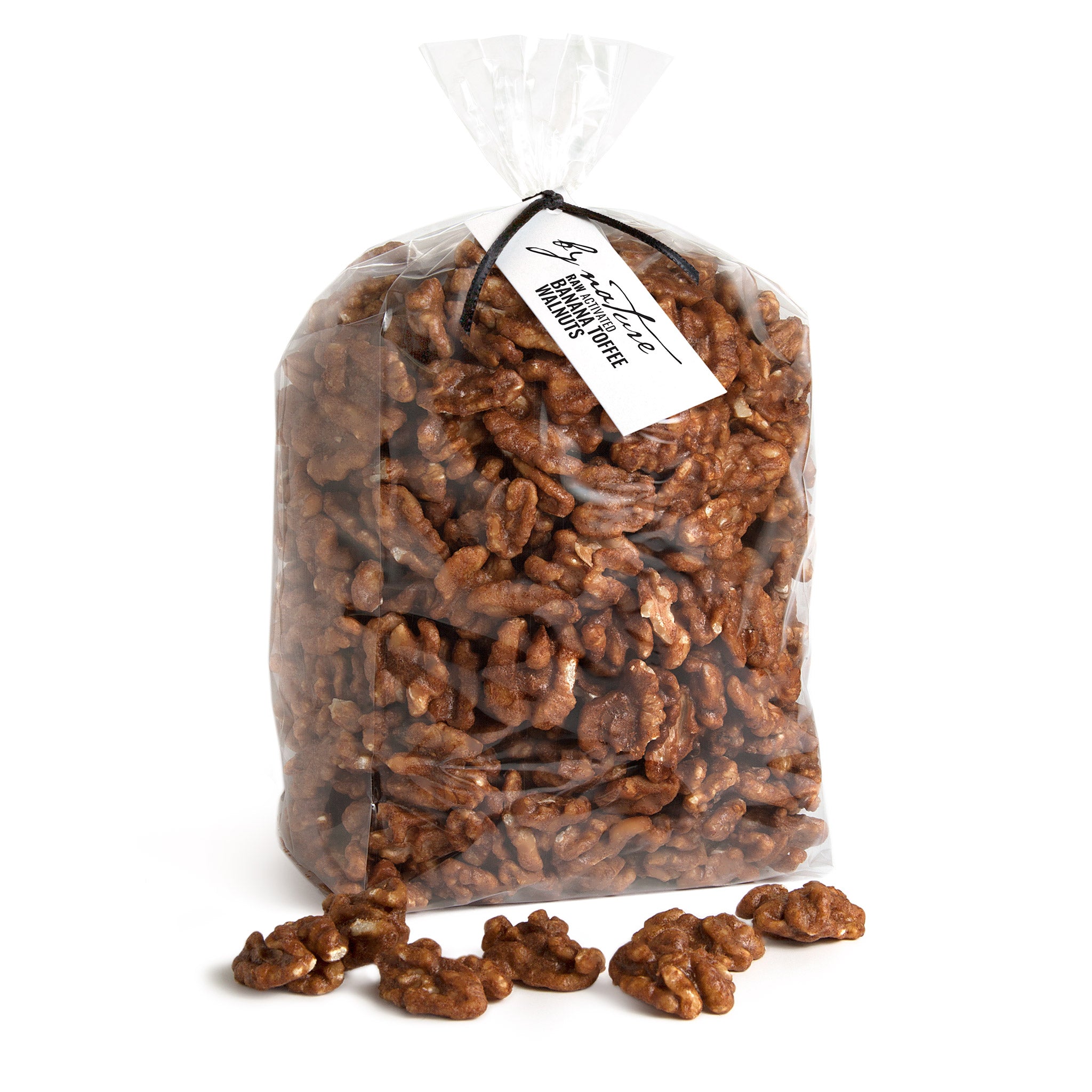 BY NATURE Banana Toffee Walnuts, 1kg - raw, activated, dried not roasted.