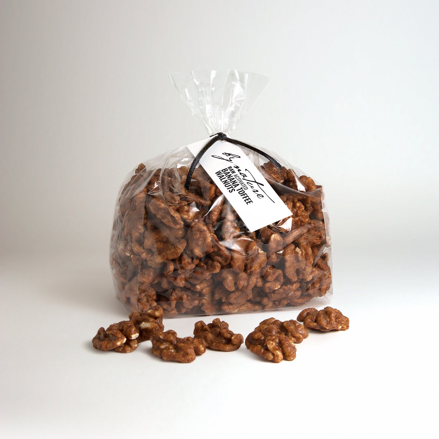 BY NATURE Banana Toffee Walnuts, 500g - raw, activated, dried not roasted.