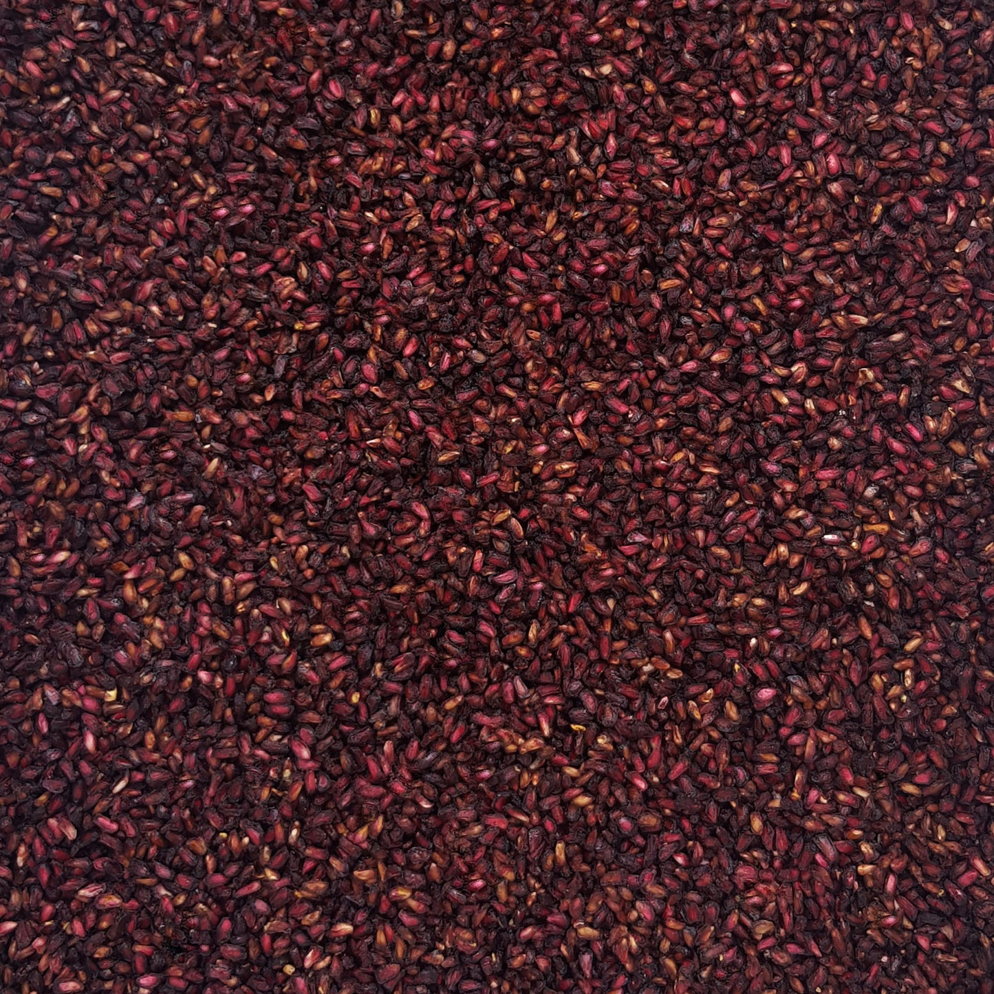 Full frame overhead image of BY NATURE Dried Pomegranate Arils - preservative-free.